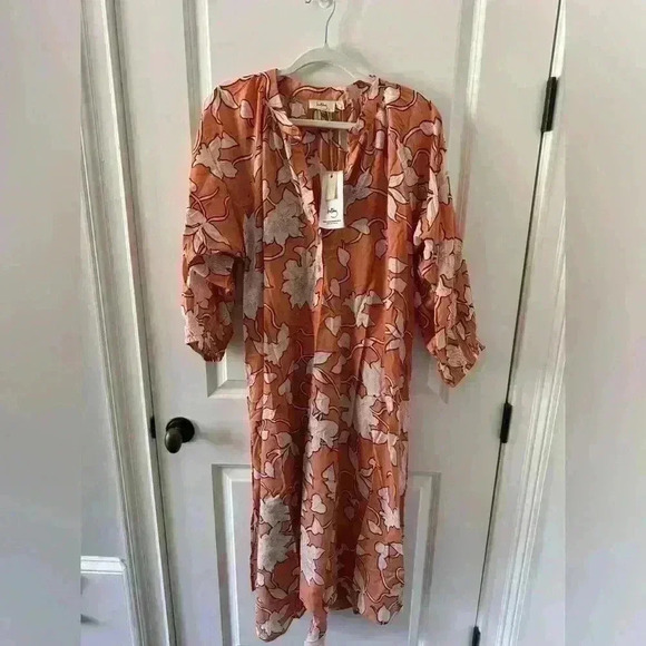 Boutique Australian HOLIDAY Cabana Midi Dress ~ Rainforest ~ Medium~NWT! Floral - Picture 6 of 11